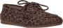 Copenhagen Shoes Savannah suède bootschoenen met panterprint bruin zwart - Thumbnail 1