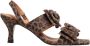 Copenhagen Shoes suède sandalettes met panterprint taupe zwart - Thumbnail 1