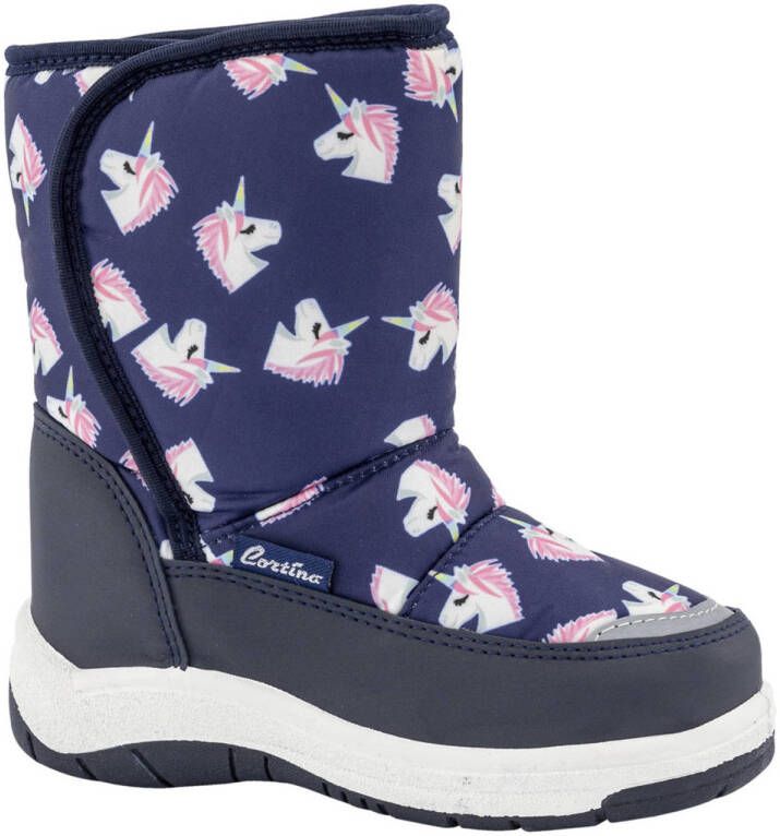 Cortina Donkerblauwe snowboot unicorn