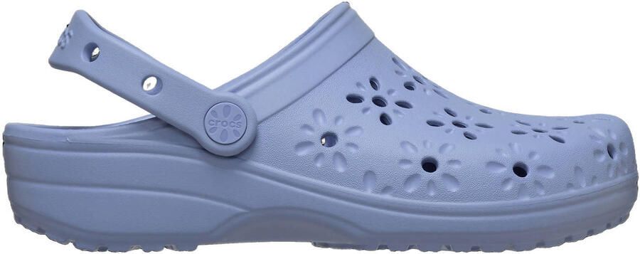 Crocs Classic floral cut out clogs blauw