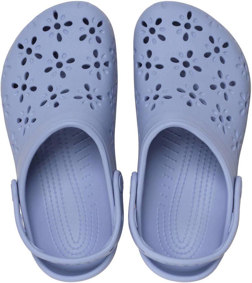 Crocs Classic floral cut out clogs blauw - Foto 3