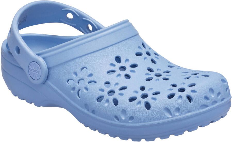 Crocs Schoolkind Tiener classic floral cut out clogs blauw