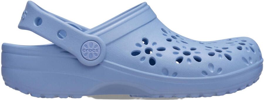 Crocs Peuter Kleuter classic floral cut out clogs blauw - Foto 3