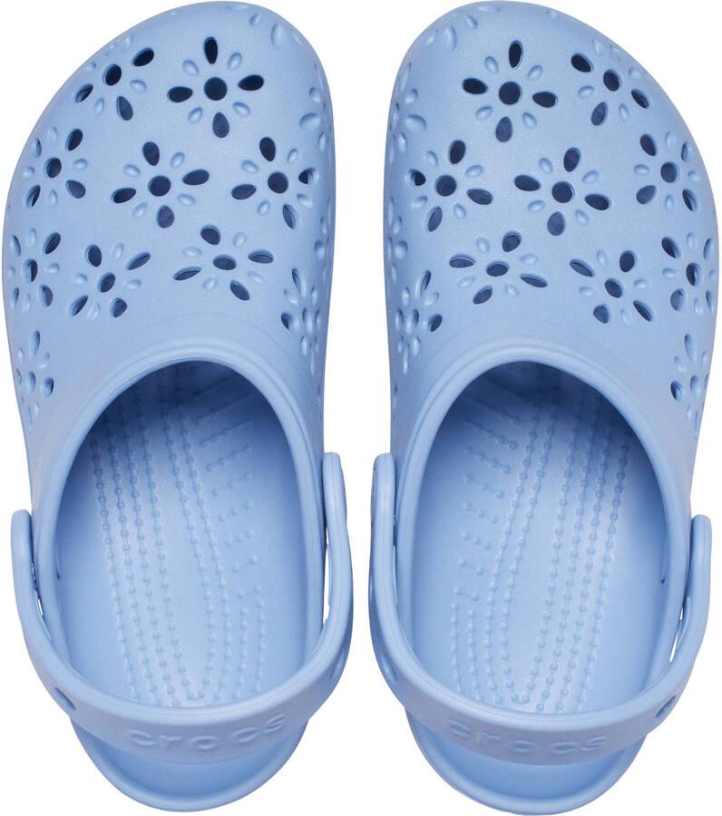 Crocs Schoolkind Tiener classic floral cut out clogs blauw - Foto 3