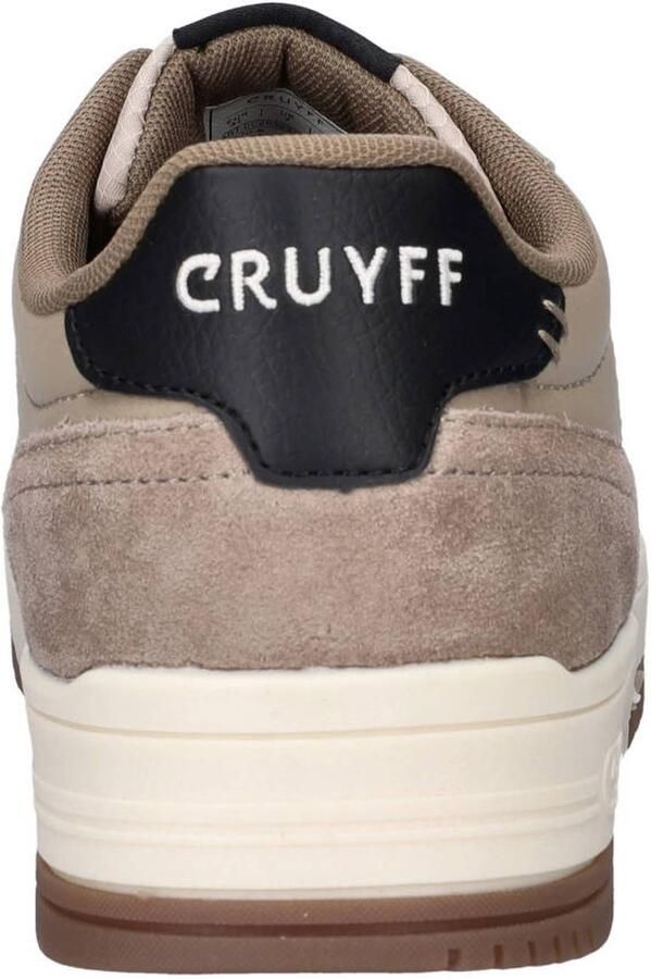 Cruyff Endorsed Sport leren sneakers met logo taupe - Foto 2