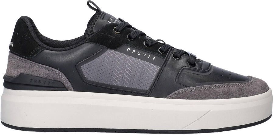 Cruyff Endorsed Tech leren sneakers zwart