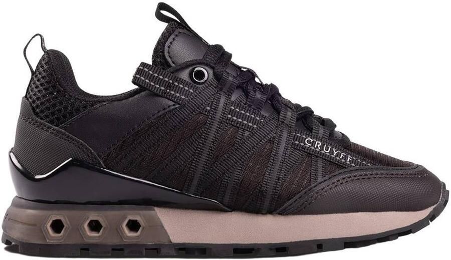Cruyff Fearia Hex-Tech leren sneakers donkerbruin