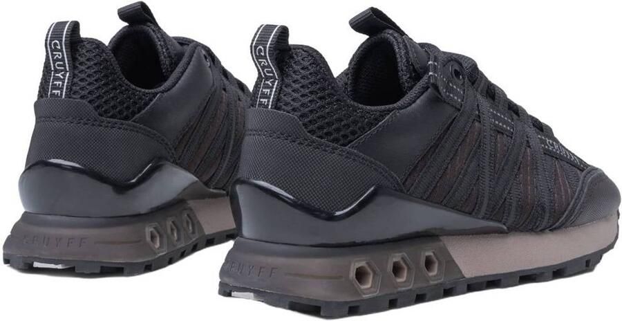 Cruyff Fearia Hex-Tech leren sneakers donkerbruin - Foto 3