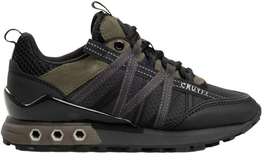 Cruyff leren sneakers donkergroen zwart