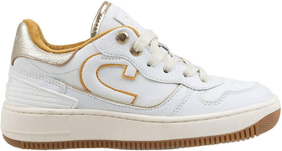Cruyff Junior Campo Low Kid Lage sneakers Leren Sneaker Meisjes Wit