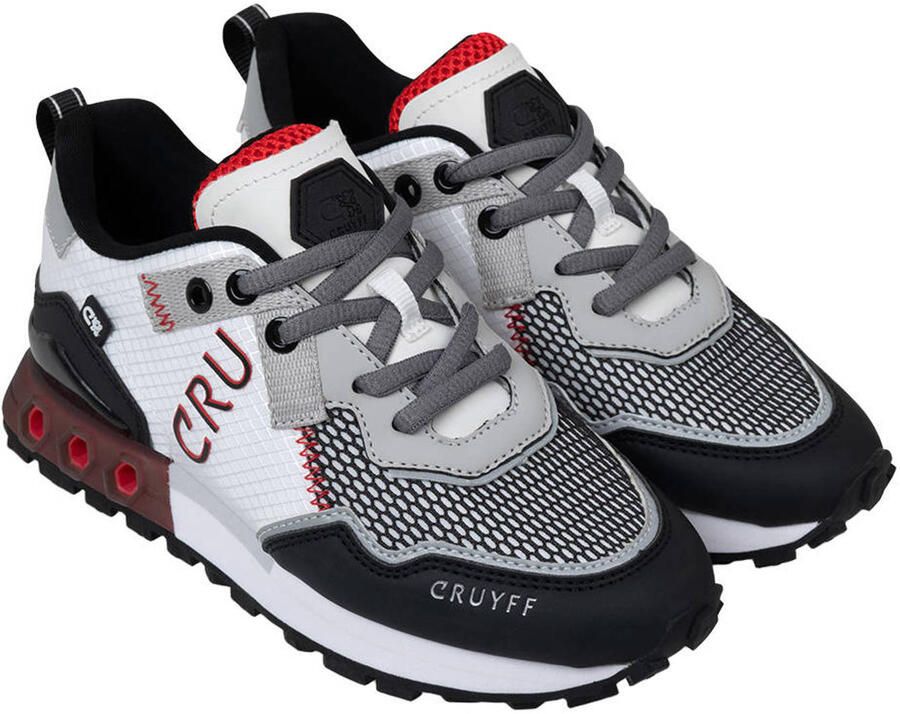 Cruyff leren sneakers wit rood zwart - Foto 2