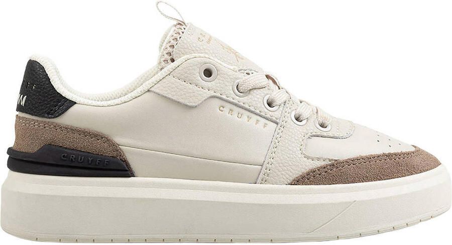 Cruyff Junior Endorsed Tennis Sneakers Jongens Leren Sneaker Beige