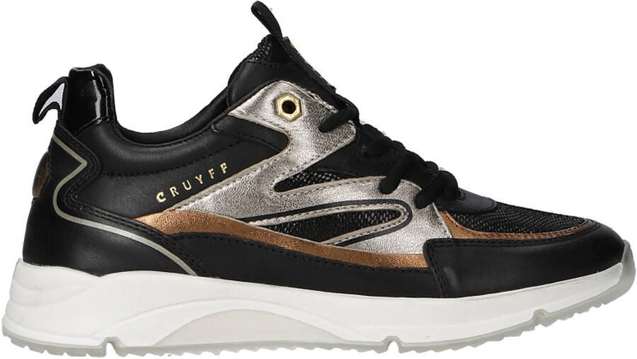 Cruyff leren sneakers zwart goud Meisjes Leer