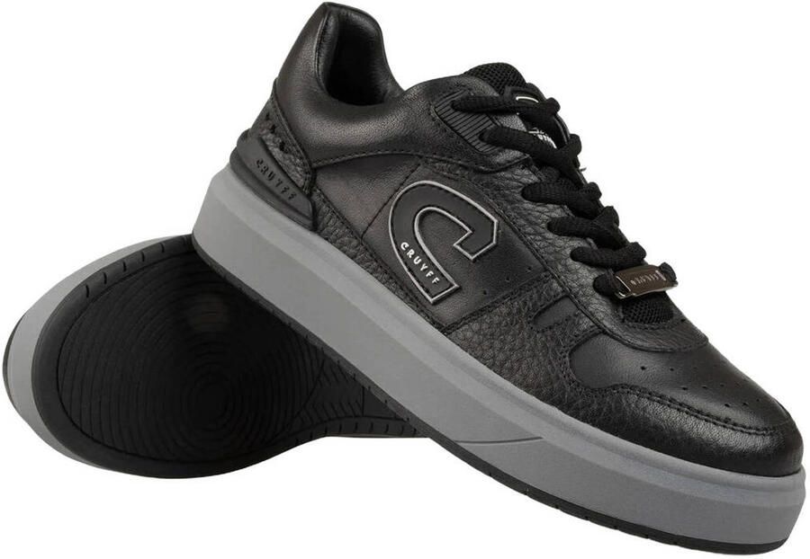 Cruyff leren sneakers zwart grijs - Foto 2