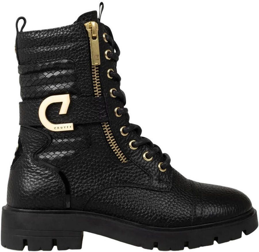 Cruyff leren veterschoenen zwart Meisjes Leer