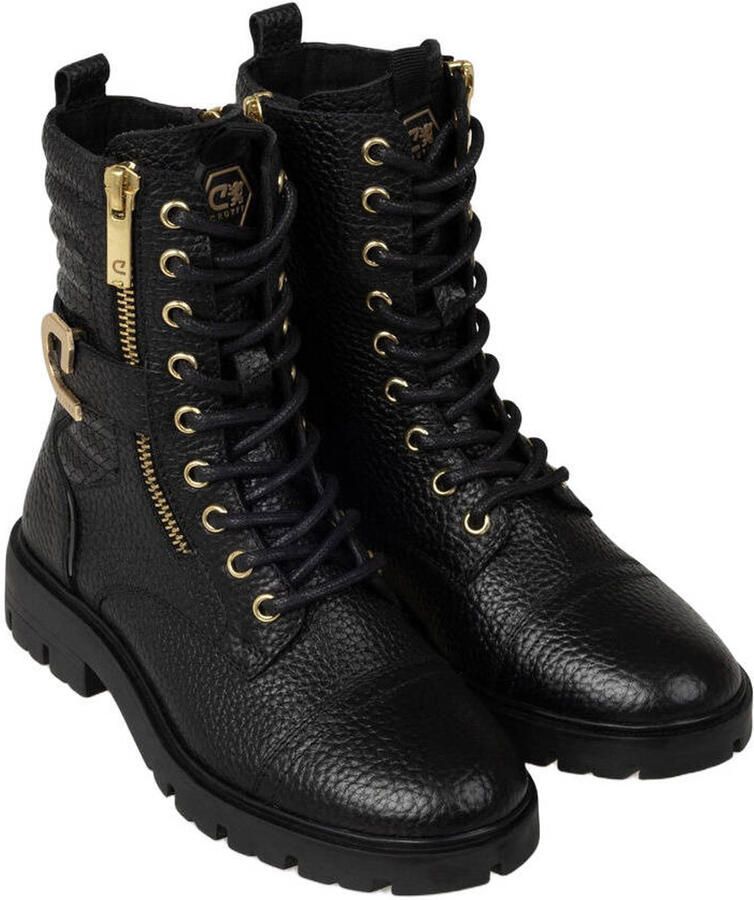 Cruyff leren veterschoenen zwart Meisjes Leer - Foto 3