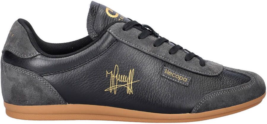 Cruyff Recopa leren sneakers met logo zwart