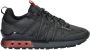 Cruyff Fearia sneakers zwart rood Jongens Imitatieleer 34 - Thumbnail 1