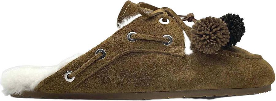 Cycleur de Luxe Anaelle suède clogs bruin