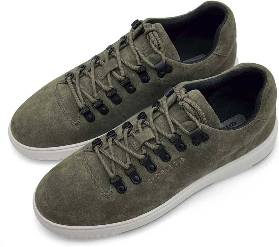 Cycleur de Luxe CX6 suède sneakers donkergroen