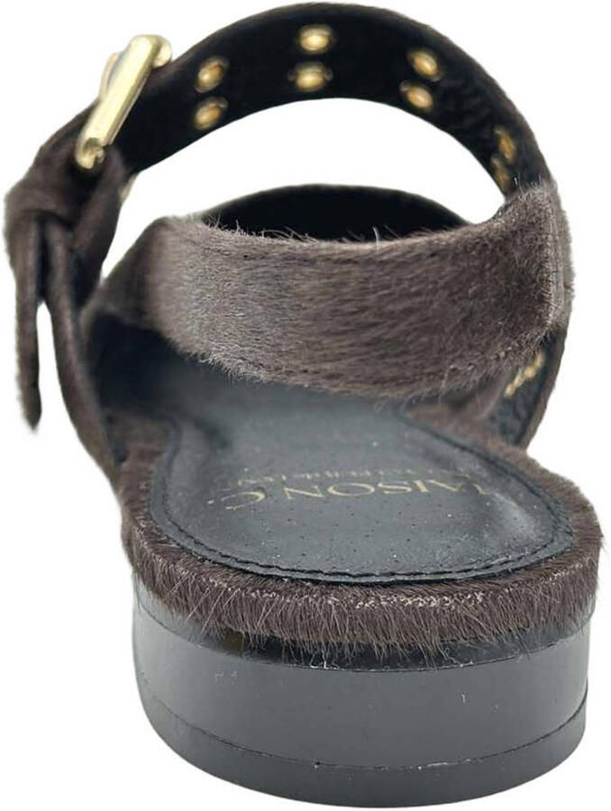 Cycleur de Luxe Lamium suède leren slingback loafers donkerbruin - Foto 2