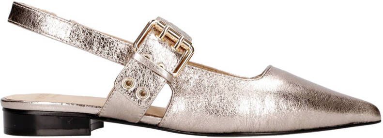 Cycleur de Luxe Lamium leren slingback loafers goud
