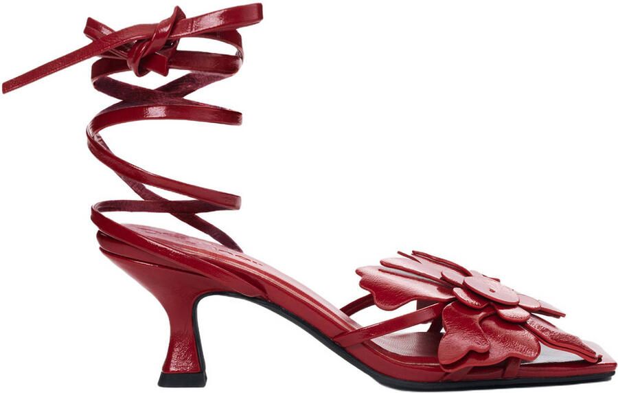 Desigual imitatieleren sandalen met 3d-applicatie bordeaux