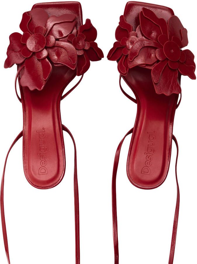 Desigual imitatieleren sandalen met 3d-applicatie bordeaux - Foto 2