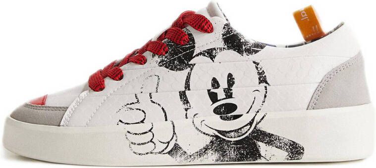 Desigual Mickey Mouse sneakers wit rood
