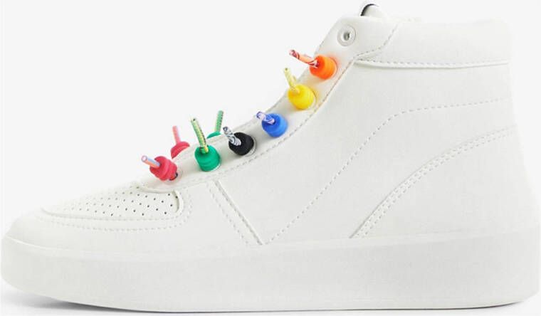 Desigual Schoenen Fancy High Laces 22Wskp03 Wit Dames