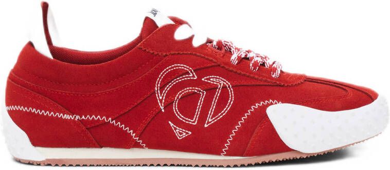 Desigual suède sneakers rood