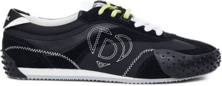 Desigual suède sneakers zwart