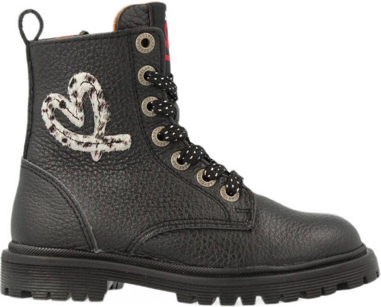 Develab 42682 leren veterboots zwart