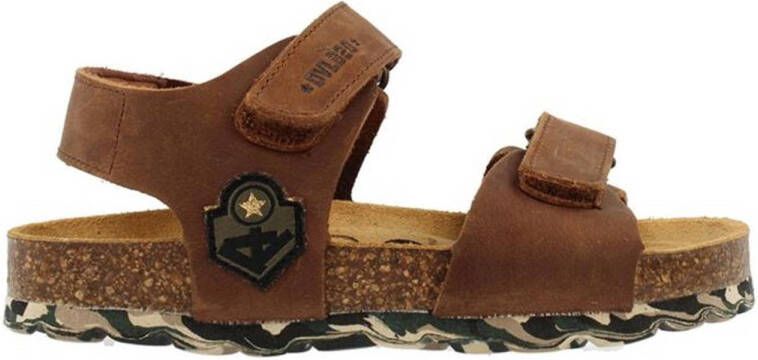 Develab 48275 leren sandalen bruin