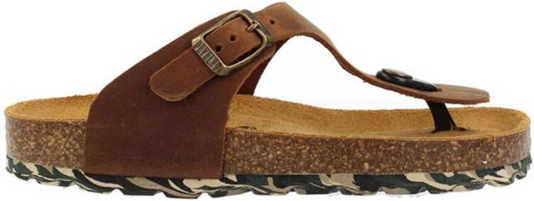 Develab 48281 nubuck teenslippers cognac - Schoenen.nl