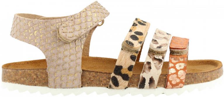 Develab 48304 leren sandalen met dierenprint goud multi Meisjes Leer Dierenprint 27 - Foto 3