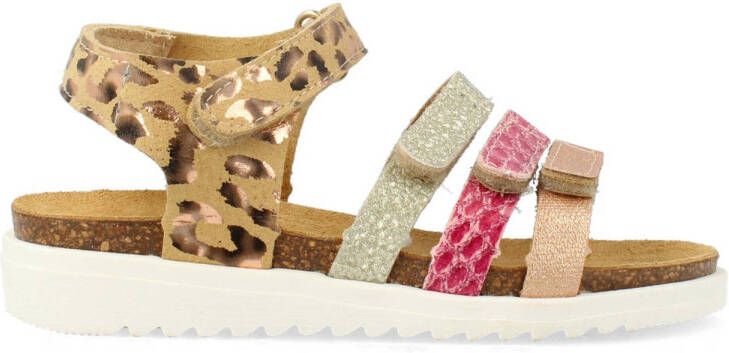 Develab 48344 leren sandalen roze beige Meisjes Imitatieleer Meerkleurig 29