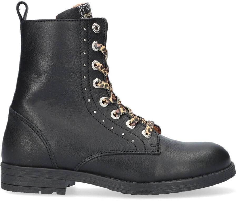 Develab 42258 Veterboots Laarzen Met Veters Meisjes Kids Zwart