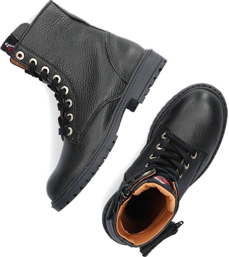 Develab 42718 Veterboots Laarzen Met Veters Meisjes Kids Zwart - Foto 2
