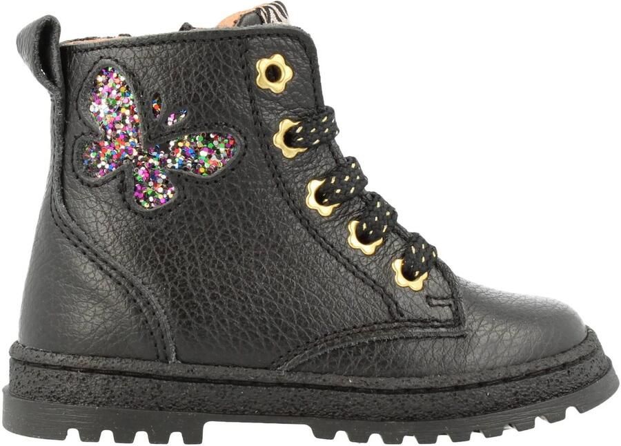 Develab leren enkelboots zwart