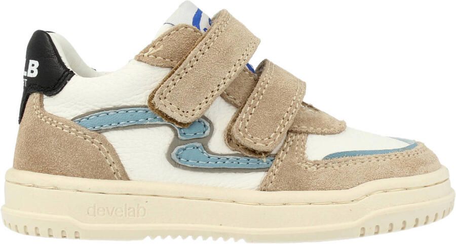 Develab 44433 Sneakers Jongens Leren Sneaker Beige