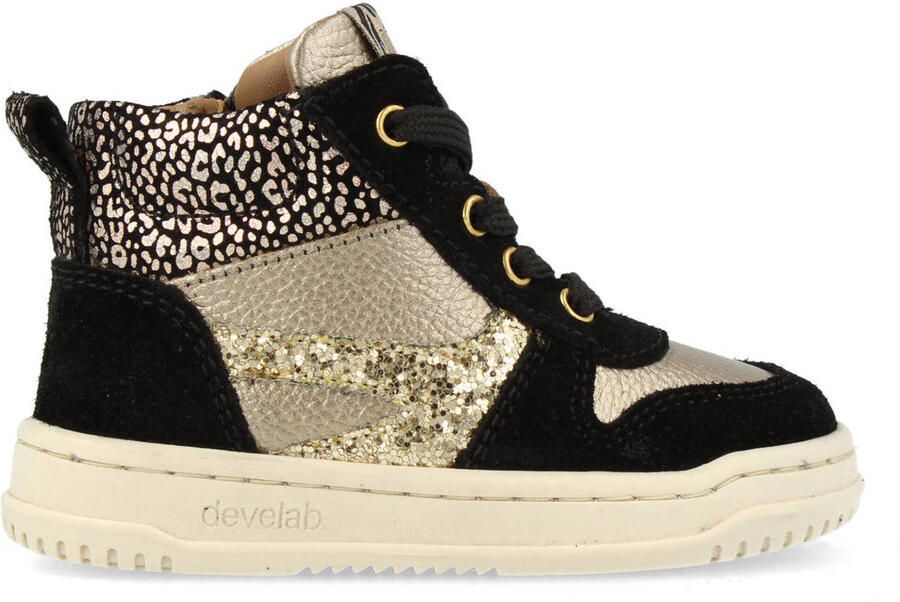 Develab 41922 Half-hoogMeisjesKindersneakers Zwart