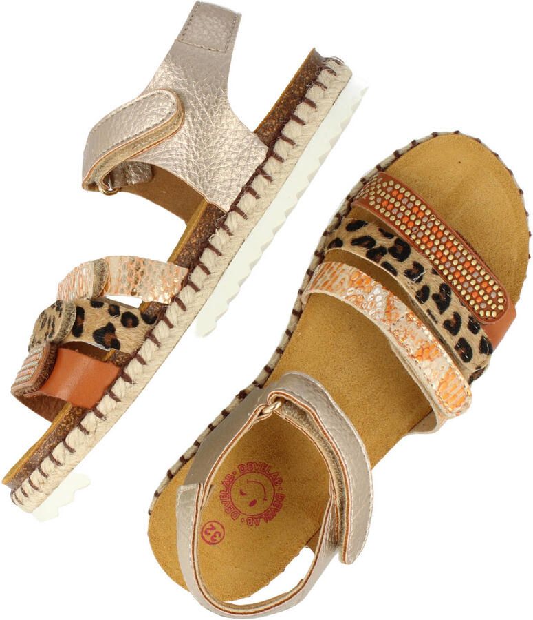 Develab sandalen goud panterprint - Foto 2