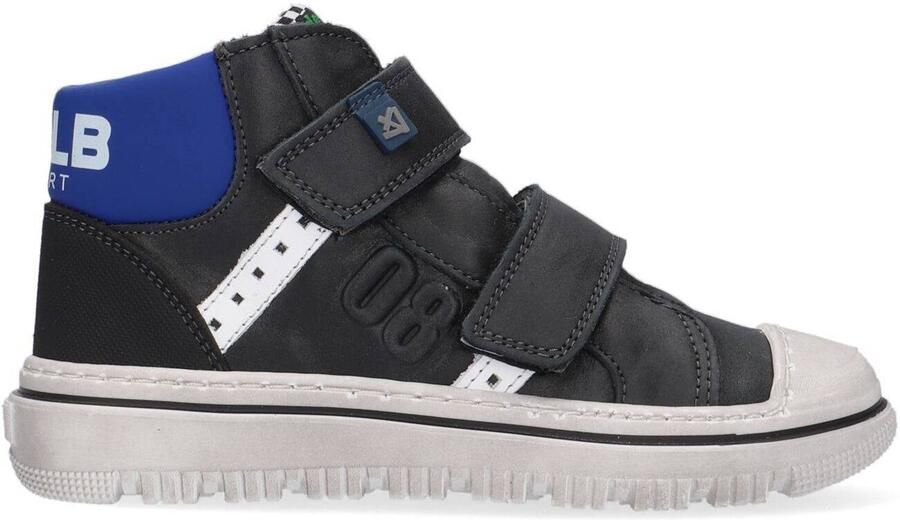 Develab 41927 Hoge sneakers Leren Sneaker Jongens Kids Zwart