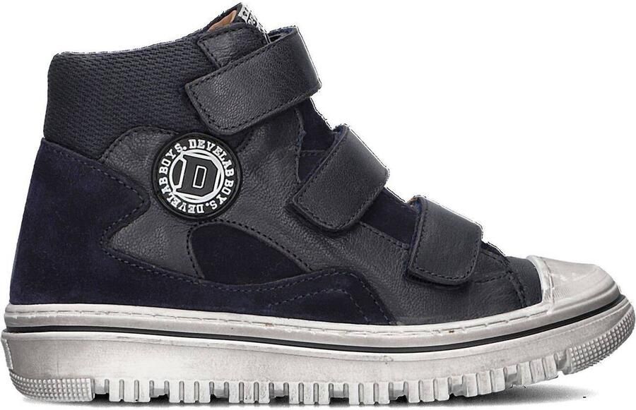 Develab 44303 Hoge sneakers Leren Sneaker Jongens Kids Donkerblauw