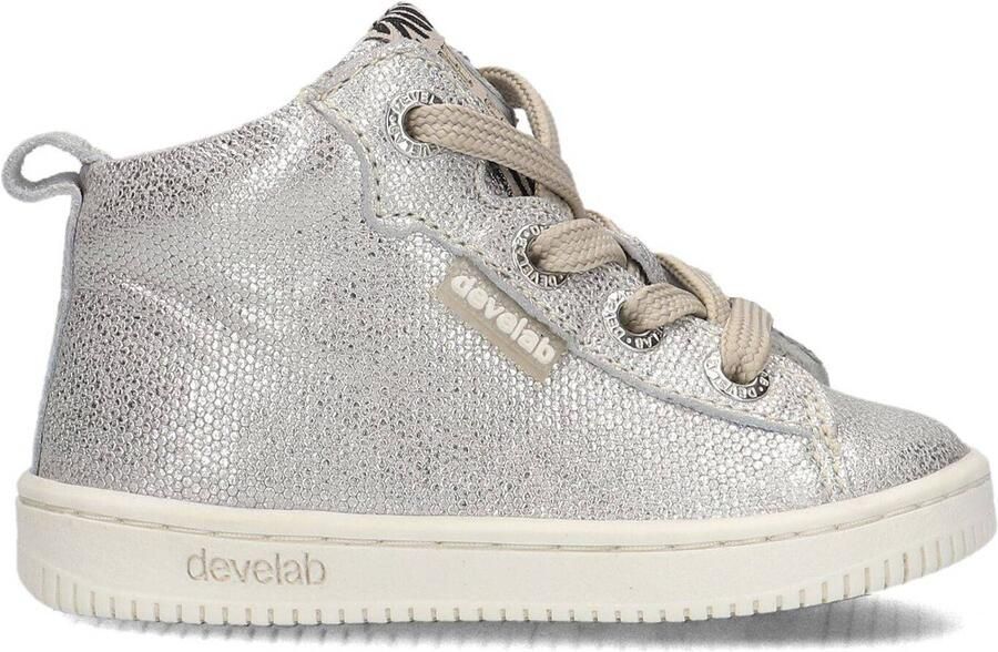 Develab 44400 Sneakers Leren Sneaker Meisjes Zilver