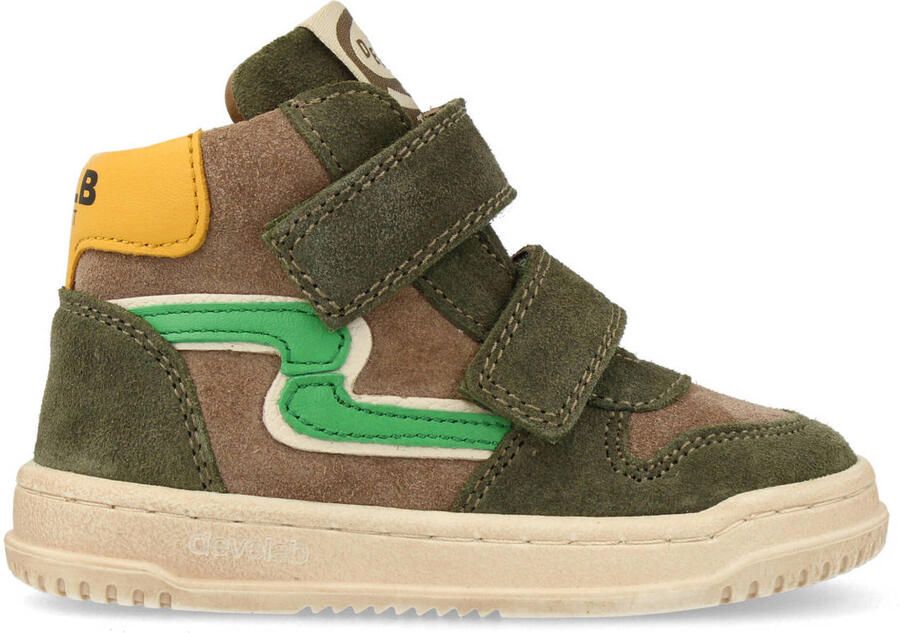 Develab suède sneakers bruin groen