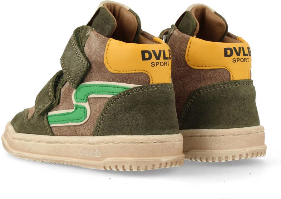 Develab suède sneakers bruin groen