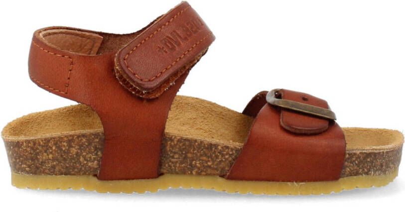 Develab leren sandalen cognac