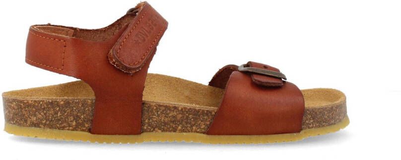 Develab leren sandalen cognac